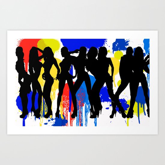 Girls, Girls, Girls Art Print
