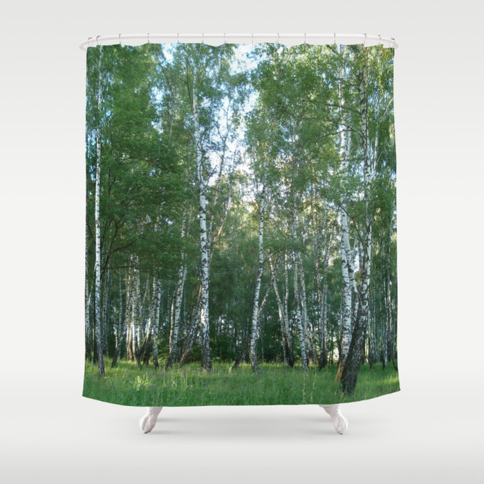 Russia Photography - Beautiful Forest In Russia Shower Curtain