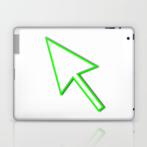 Cursor Arrow Mouse Green Line Laptop & iPad Skin