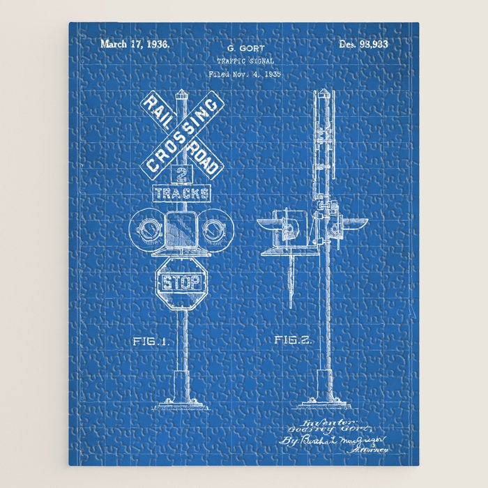 Rail Crossing Patent Train Spotter Railway Trainspotting Fan Art
