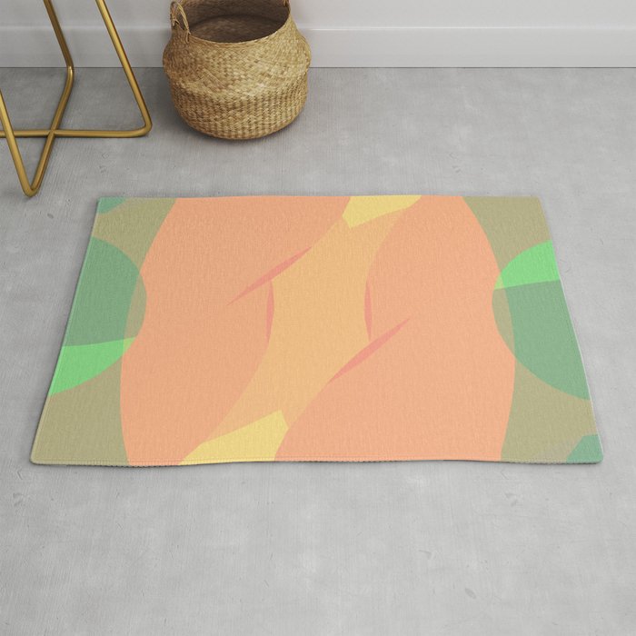 Orange and Green Rug