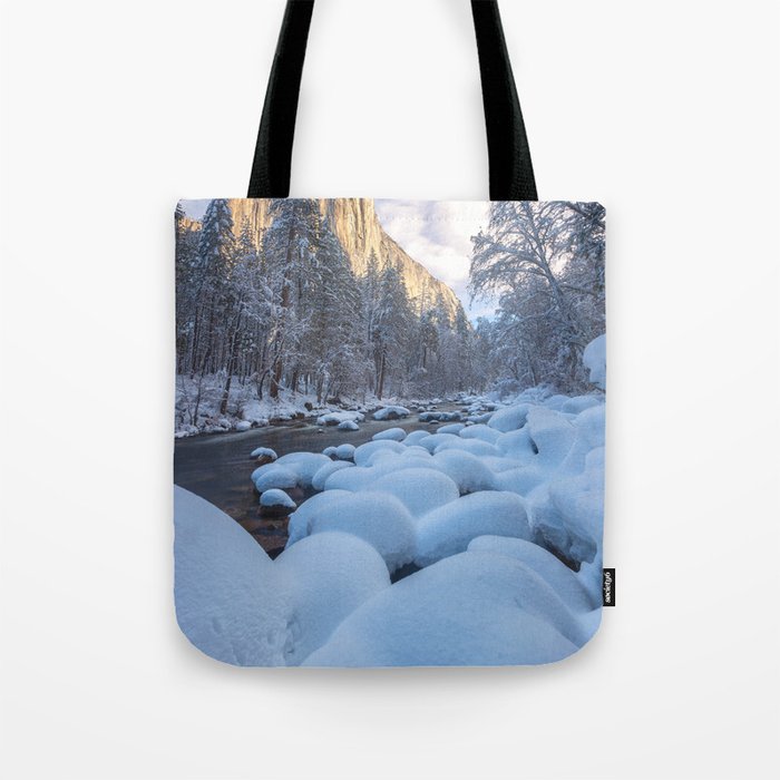 Winter Along the River Tote Bag