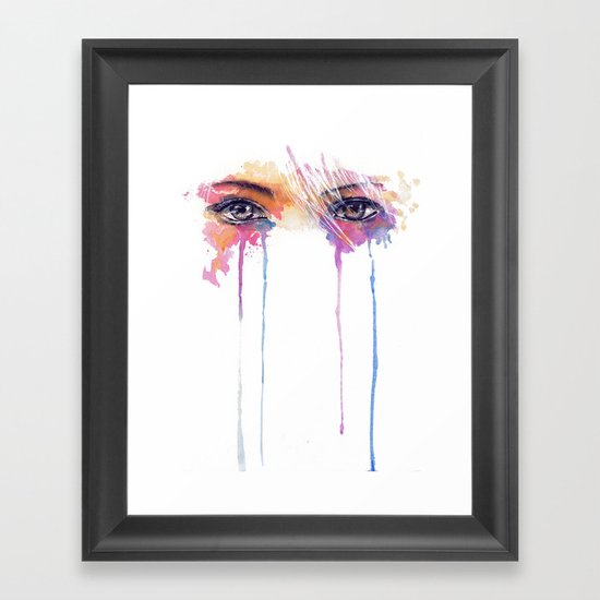 Rainbow Tears Framed Art Print