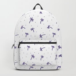 Purple Doodle Palm Tree Pattern Backpack