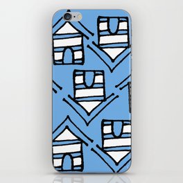 Crazy Huts Skyblue iPhone Skin