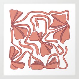 Pink Bows Art Print