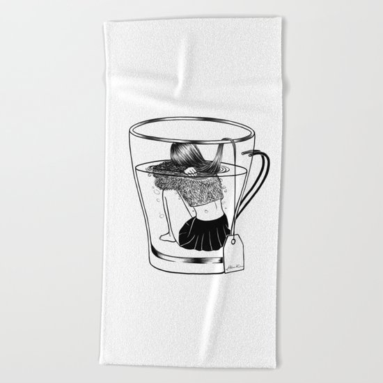 Tea Time Beach Towel