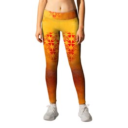 Pattern in a sandstorm Leggings | Yellow, Abstract, Ink, Inksprays, Red, Orange, Other, Dylusionspaints, Blendedbackground, Rangerpaints 