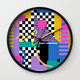 Memphis pattern 101 - 80s / 90s Retro Wall Clock