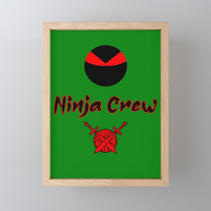 Ninja Crew Full Logo Framed Mini Art Print