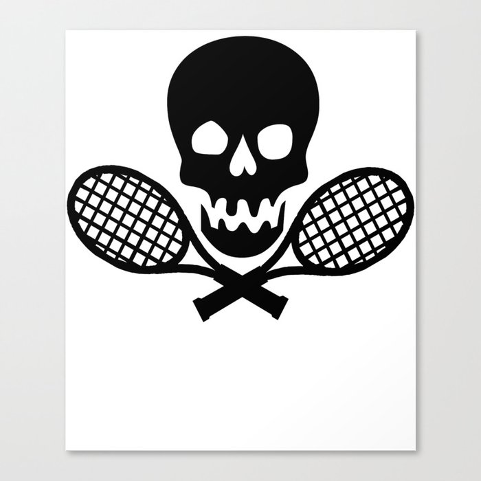 Tennis Skull Canvas Print