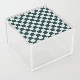 Checker Pattern in Pine Grove Blue + Wan Blue Colors (xii 2021) Acrylic Box