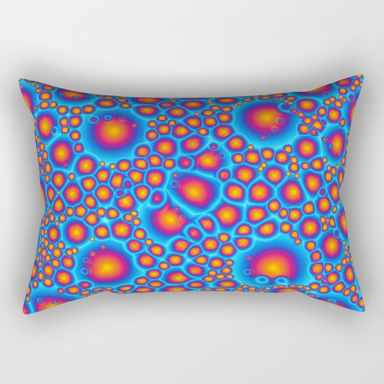 Blue And Orange Bubbles Rectangular Pillow