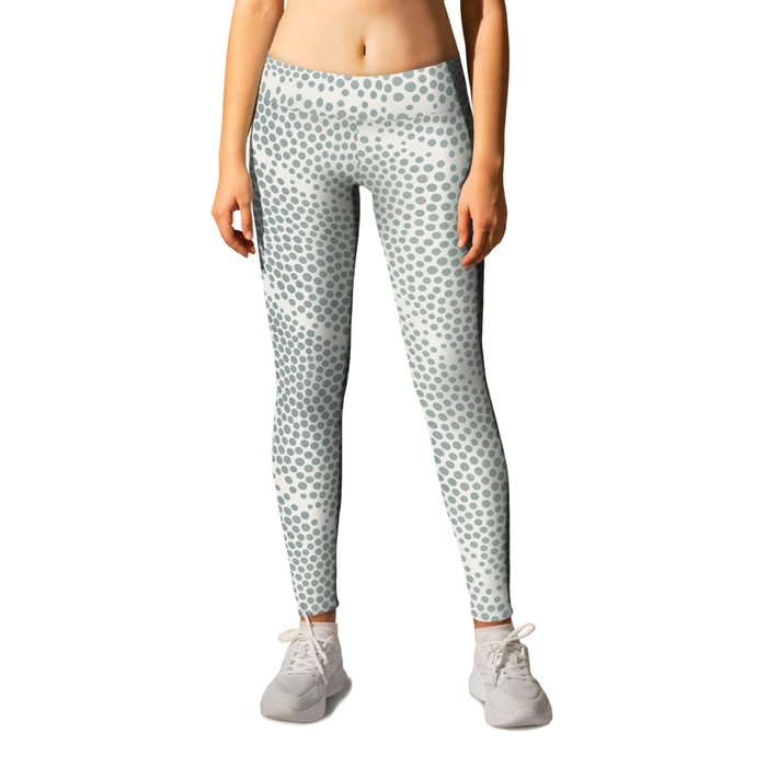 WAVES AND DOTS Sage Leggings