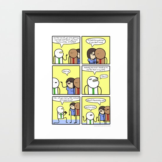 Antics #329 - swing and a miss Framed Art Print