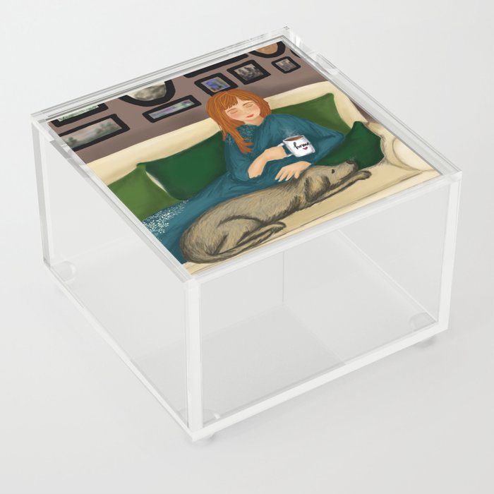 Home Is Where the Dog Is Acrylic Box