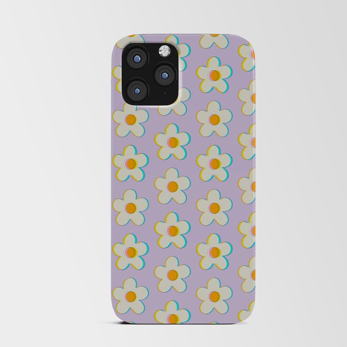 psychedelic 90s daisies iPhone Card Case