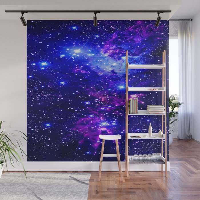 Fox Fur Nebula Galaxy blue purple Wall Mural