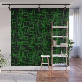 Squiggles in Green Wall Mural