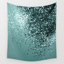 Teal Mermaid Ocean Glitter #1 (Faux Glitter) #shiny #decor #art #society6 Wall Tapestry