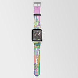 Popart impressionist colorburst dahlia Apple Watch Band