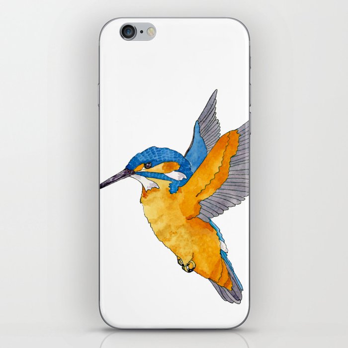 Kingfisher flying iPhone Skin