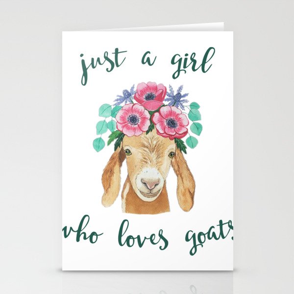 GOAT LOVERS GIFT GOAT product JUST A GIRL WHO LOVES GOATS Stationery