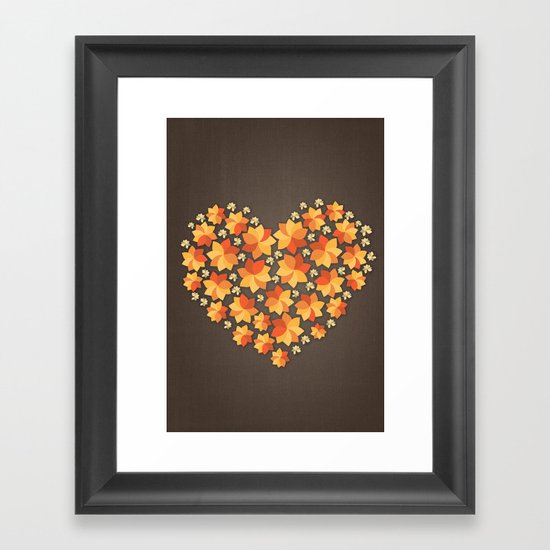 Denim Heart Framed Art Print