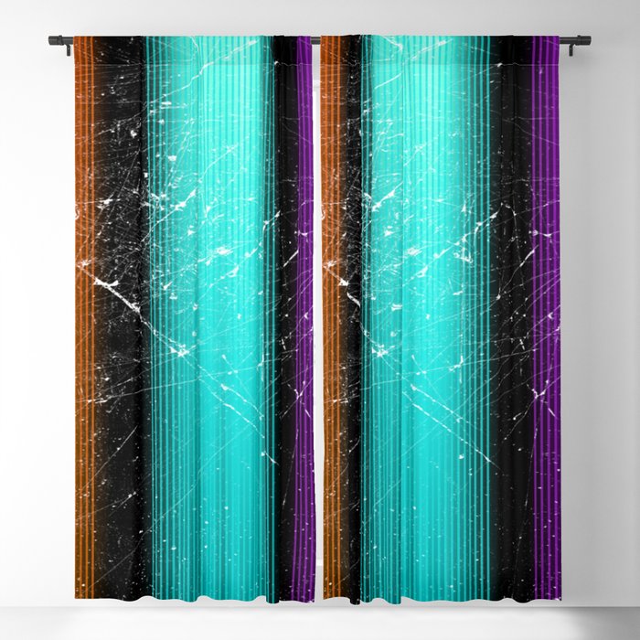 Vintage striped background  Blackout Curtain