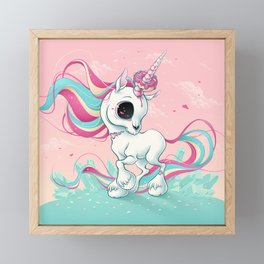 Zombie Unicorn Framed Mini Art Print