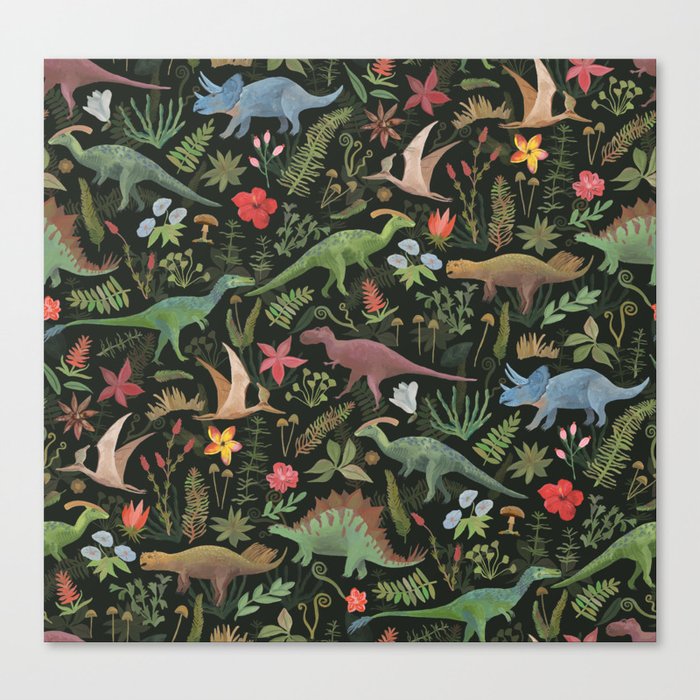 Dinosaur Jungle Canvas Print