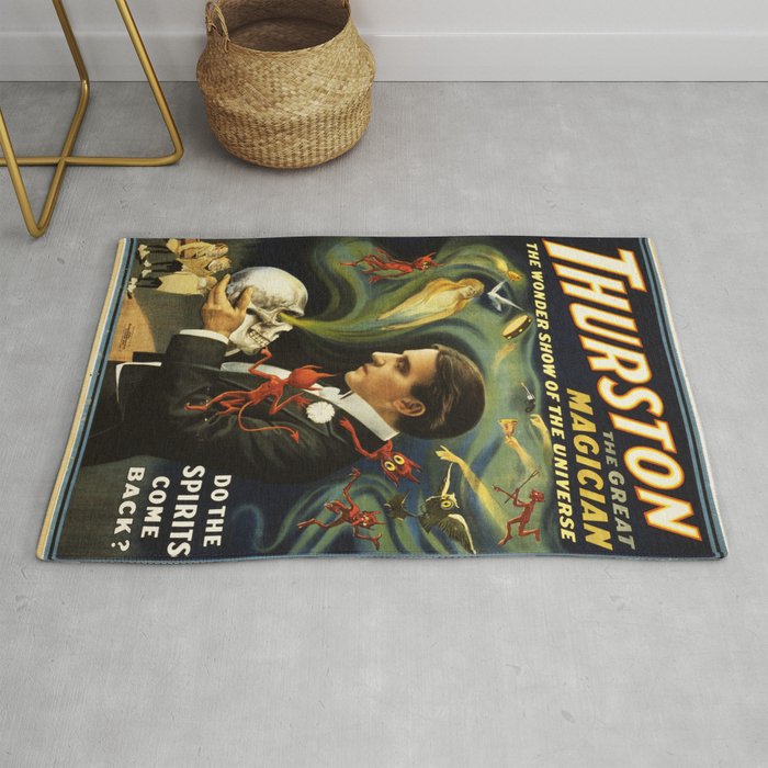 Vintage Thurston Magic poster Rug