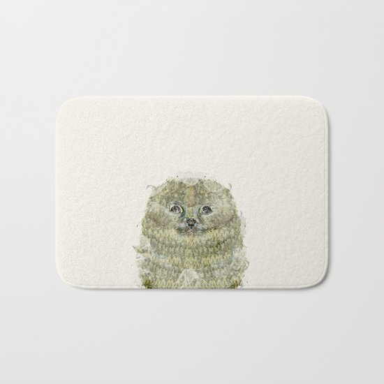little owl Bath Mat