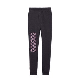 Ship Wheel (Pink & White Pattern) Kids Joggers