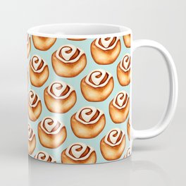 Cinnamon Roll Pattern - Blue Coffee Mug