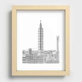 Taipei Art. Taipei 101. Architecture Art. Architecture Gift. Taiwan Travel Gift. Recessed Framed Print