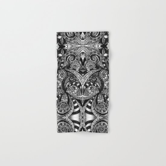Drawing Floral Zentangle G6B Hand & Bath Towel