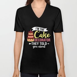 Cake Decorating Baker Ideas Beginner V Neck T Shirt