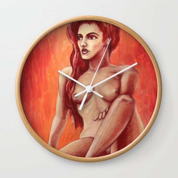Red Taste / Nude Woman Series Wall Clock