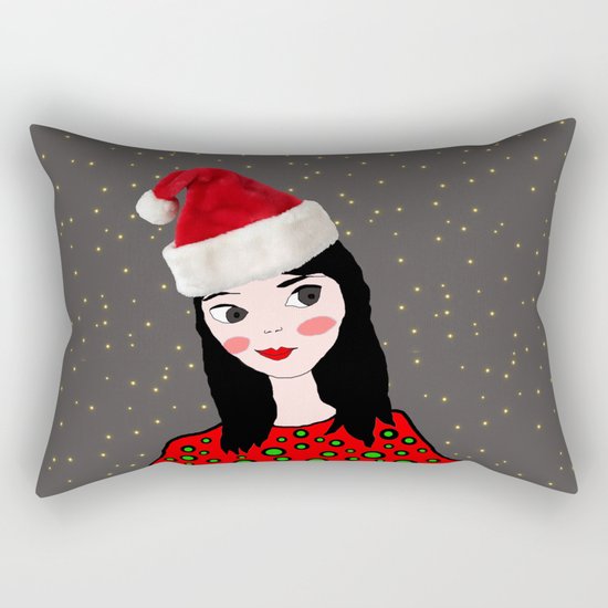 Christmas with you | Kids Painting | Only Love by Elisavet Rectangular Pillow