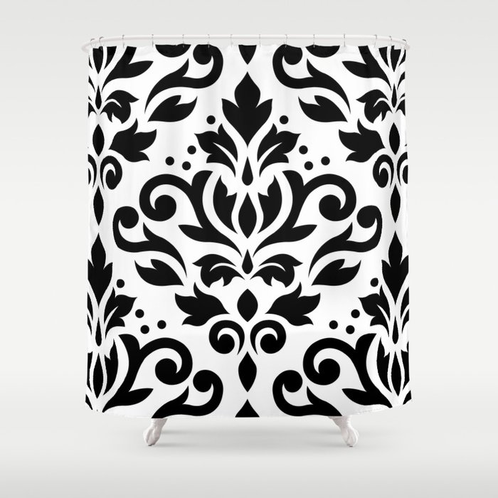White Shower Curtain By Natalie Paskell, Large White Shower Curtain