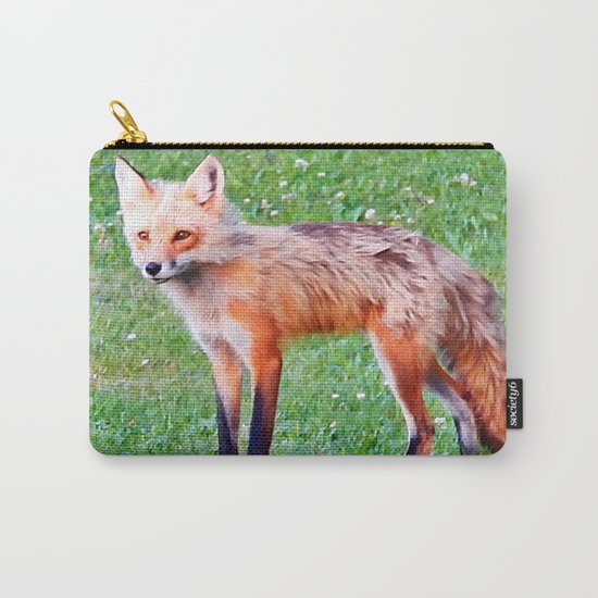 Red Fox in a Yard Carry-All Pouch