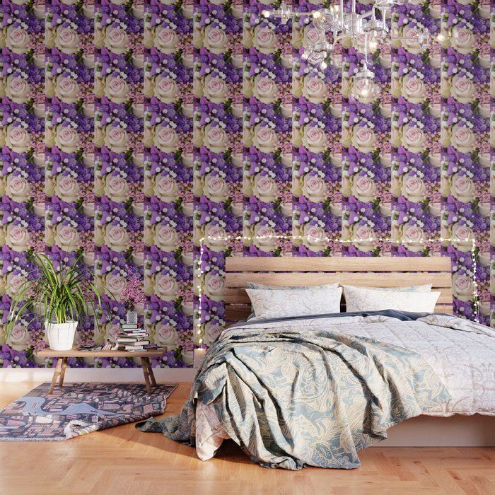 Roses And Violets Wallpaper By Judyskowron Society6