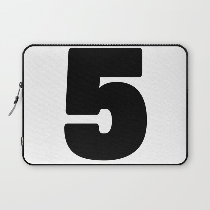5 (Black & White Number) Laptop Sleeve