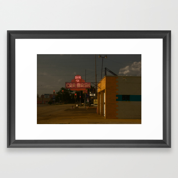 Car Wash Route 66 Framed Art Print By Memoryradio Society6
