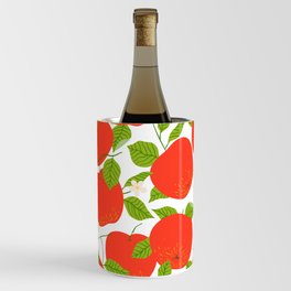 Red appple fruit tree seamless pattern illustration  Wine Chiller