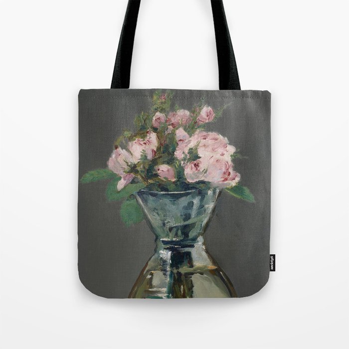 Moss Roses in a Vase, 1882 by Edouard Manet Tote Bag