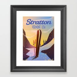 Stratton Vermont Ski Framed Art Print