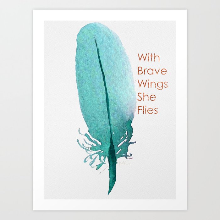 feather Quote Art Print
