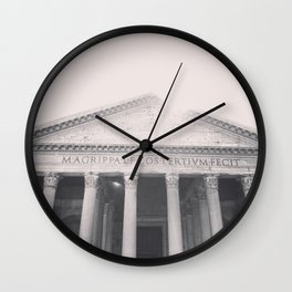 The Pantheon, fine art print, black & white photo, Rome photography, Italy lover, Roman history Wall Clock